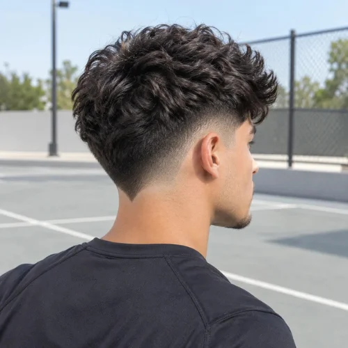 17. Mid Fade Haircut V Shape